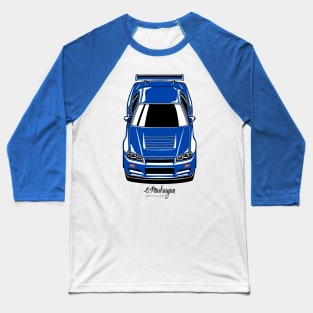 Skyline GTR R34 (blue) Baseball T-Shirt